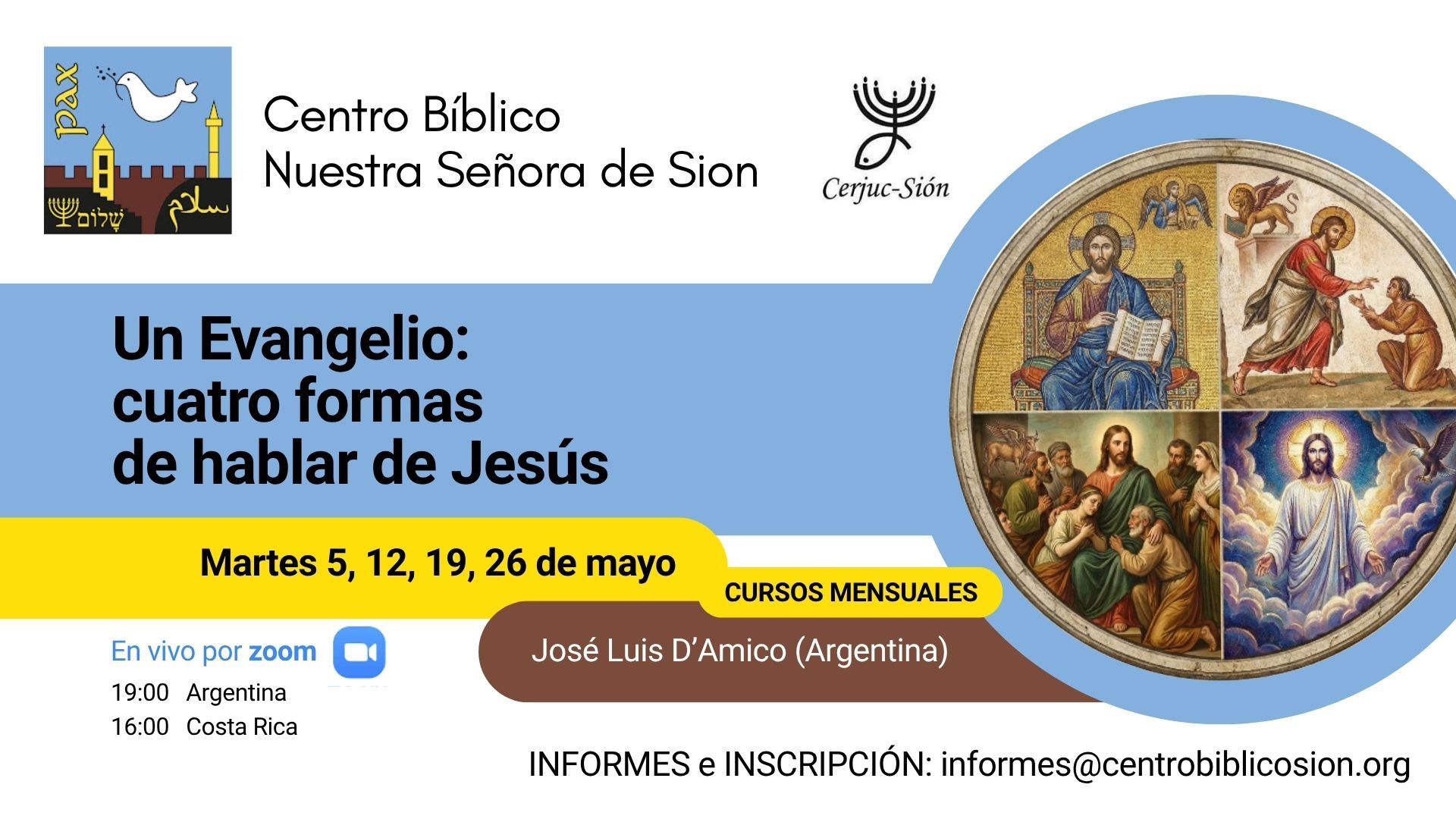 Un Evangelio: cuatro formas de hablar de Jesús