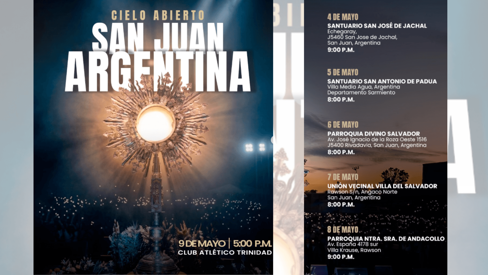 Cielo Abierto - San Juan Argentina - Noches de adoración