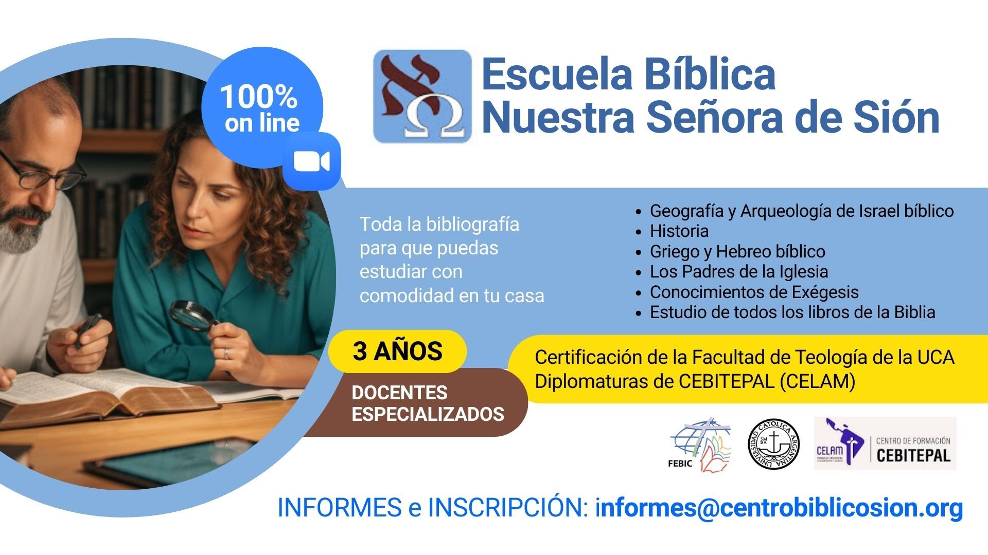 ESCUELA BÍBLICA NUESTRA SEÑORA DE SIÓN.